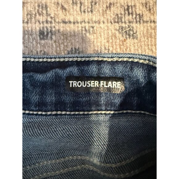 Judy Blue Mid Rise Trouser Flare Button Fly Jeans Size 7/28 Medium Wash Denim - Picture 4 of 10